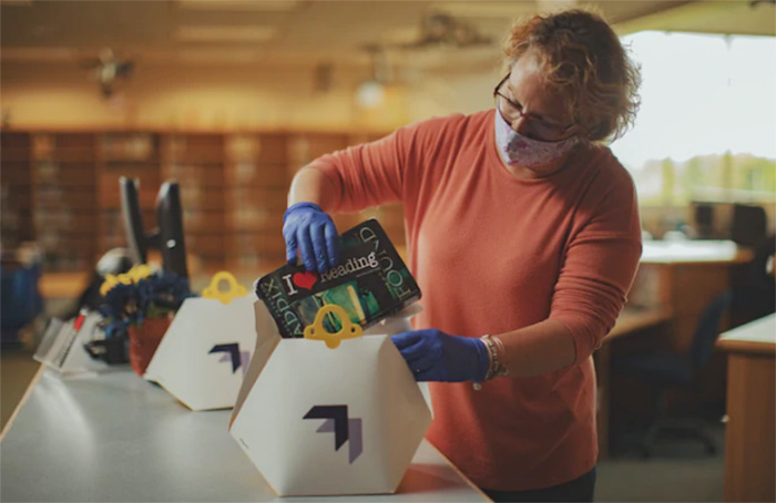 This school librarian delivers books using drones as libraries remain closed