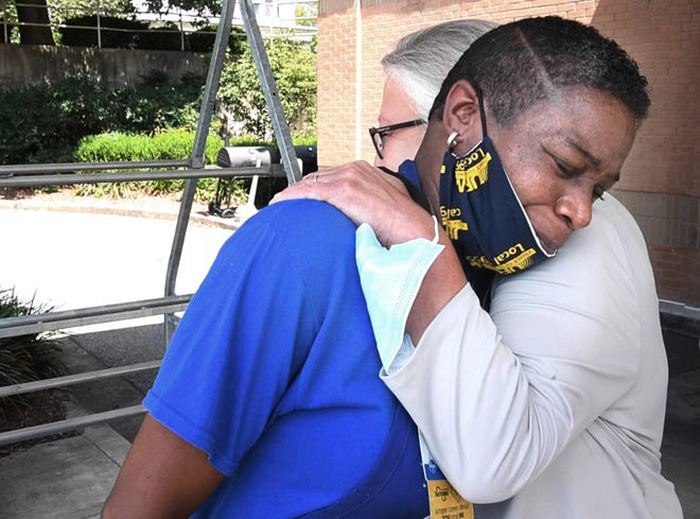 Kroger store hires homeless woman who used to sleep in its parking lot